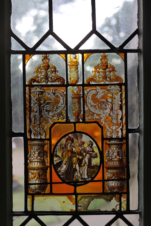 Painted glass in the Warwick Castle house